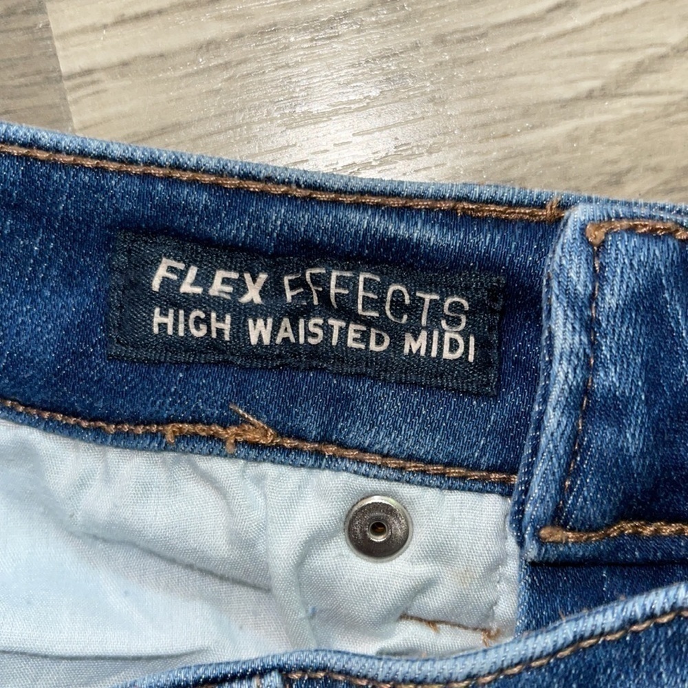 Aeropostale flex effects high waisted midi short women’s size‎ 00 - Picture 6 of 7